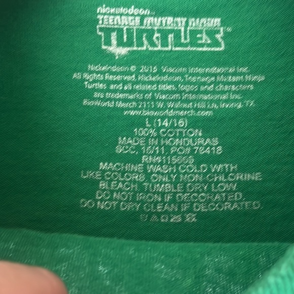 NWOT Nickelodeon Teenage Mutant Ninja.
Excellent Condition 
Green size 14/16 - Picture 4 of 7